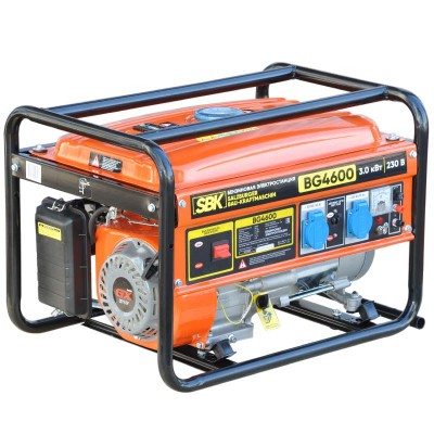 купить Электростанция SBK BG4600 (3.0кВт, 2х230В/16А, 12В, бак 15.0л)