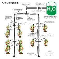 Капельный полив от ёмкости SPEC IS1000, комплект тепличный на 64 растения Капельный полив от ёмкости SPEC IS1000, комплект тепличный на 64 растения